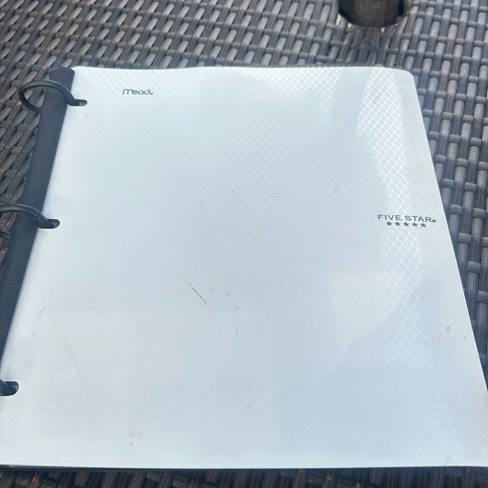 Mead Five Star 2in1 Binder Folder - White